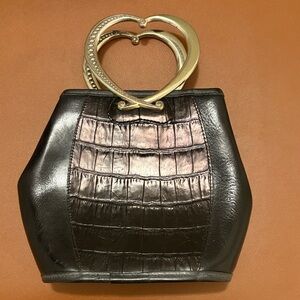 Brighton Black and Gold Women's Handbag